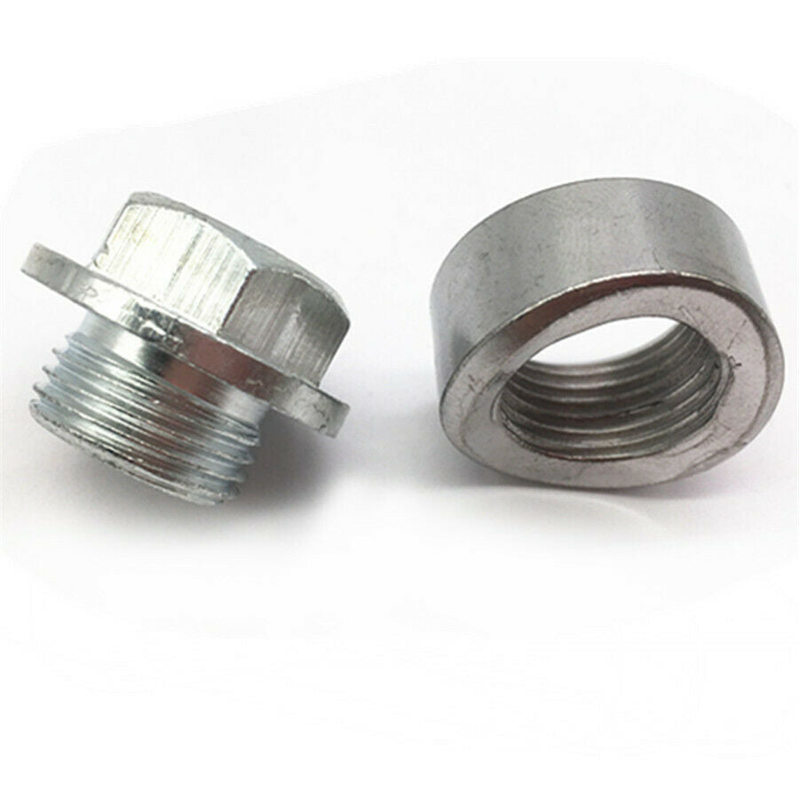 M18 X 1.5 Thread  O2 Oxygen Sensor Step Style Bung Port Boss Nut w/Zinc Plug