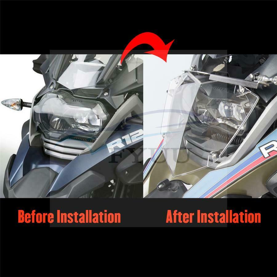 Headlight Guard Protector Cover Clear Lens For BMW R1200GS ADV R1250GS ADV 1pc