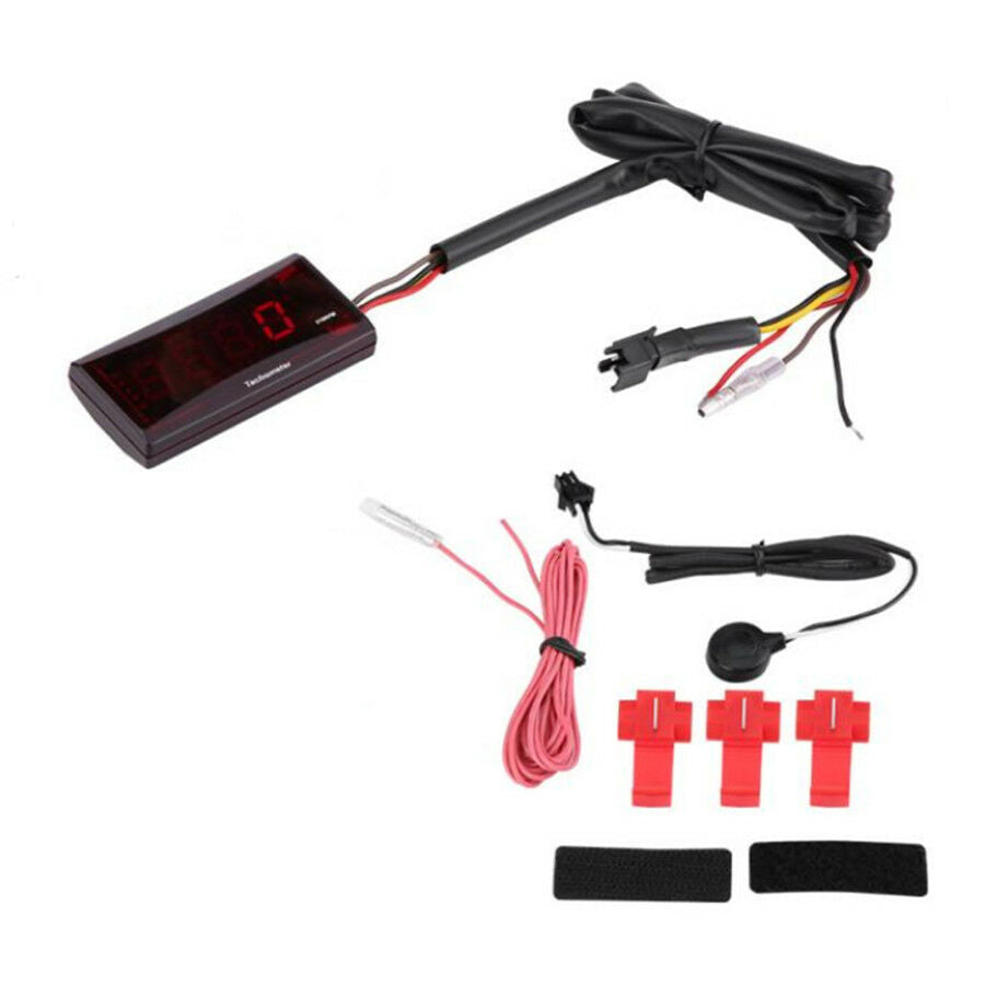 Digital Square LCD Display Engine Tach Hour Meter Tachometer for Racing Motorcyc