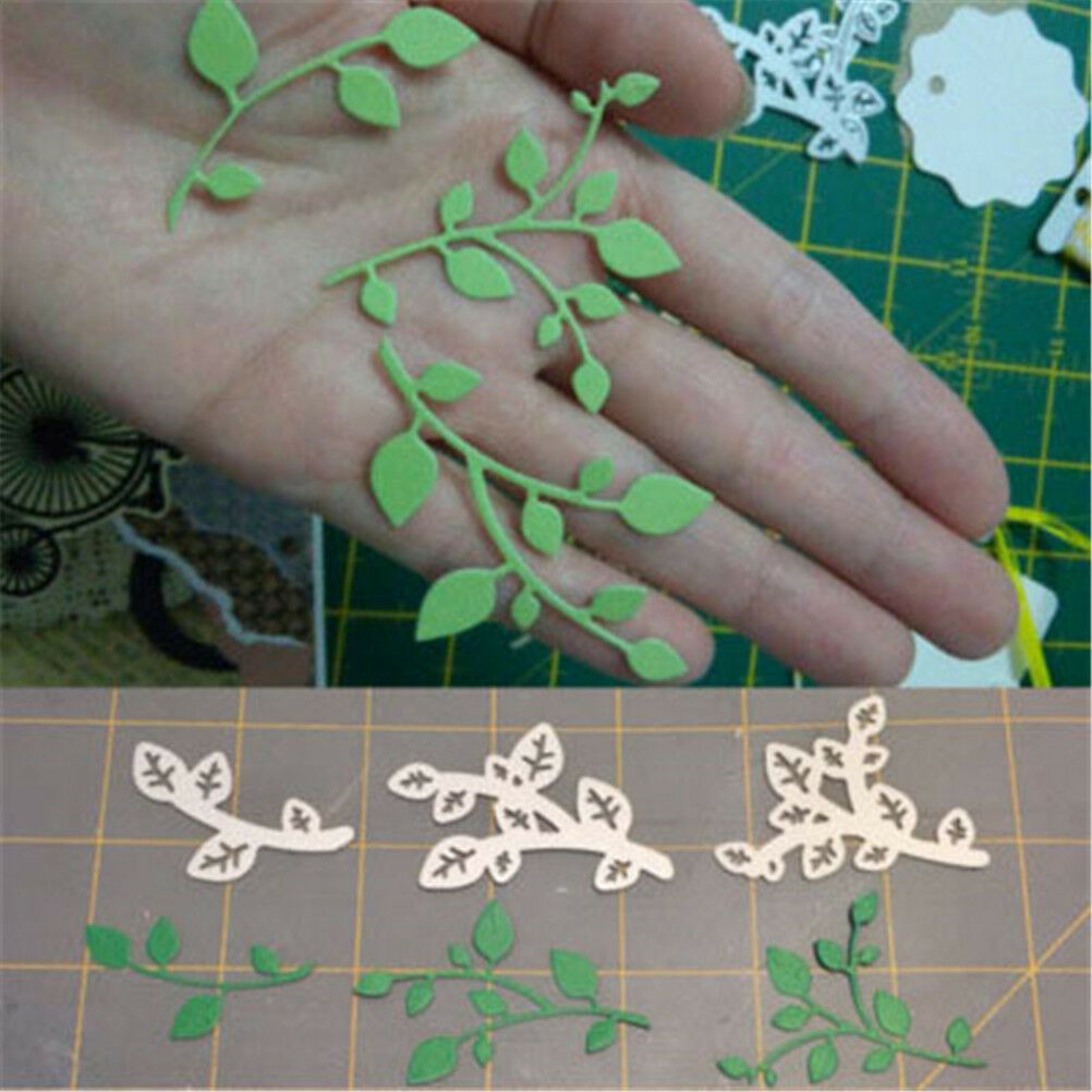 3pcs Leaves Metal Cutting Dies Stencils DIY Scrapbooking/photo album Decor.l8