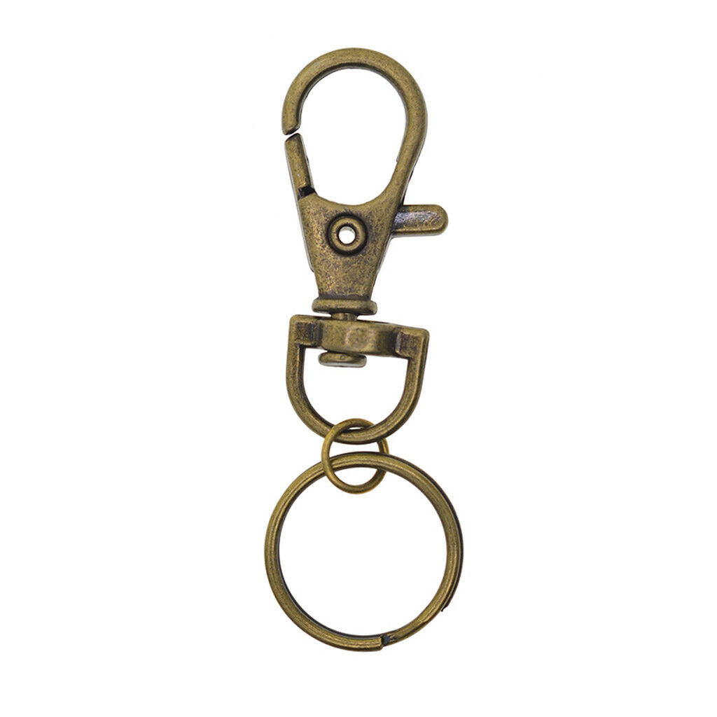 10Pcs Metal Key Chain Hooks with Key Rings for DIY Crafts Jewelry Findings