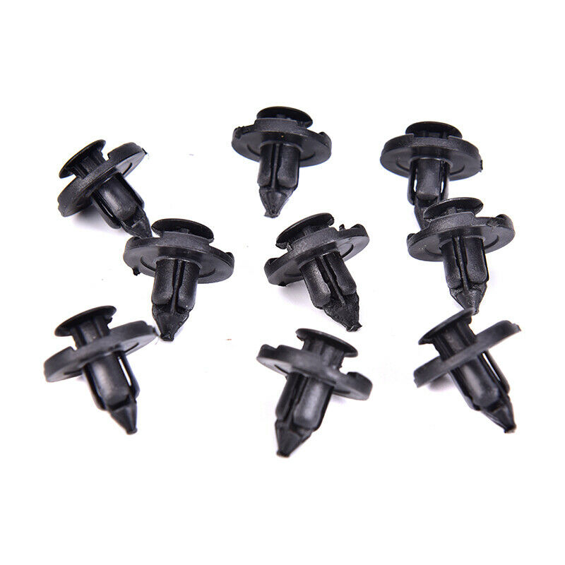 100x 8mm Plastic Rivet Fastener Mud Flaps Bumper Fender Push Clips For Nissa LS