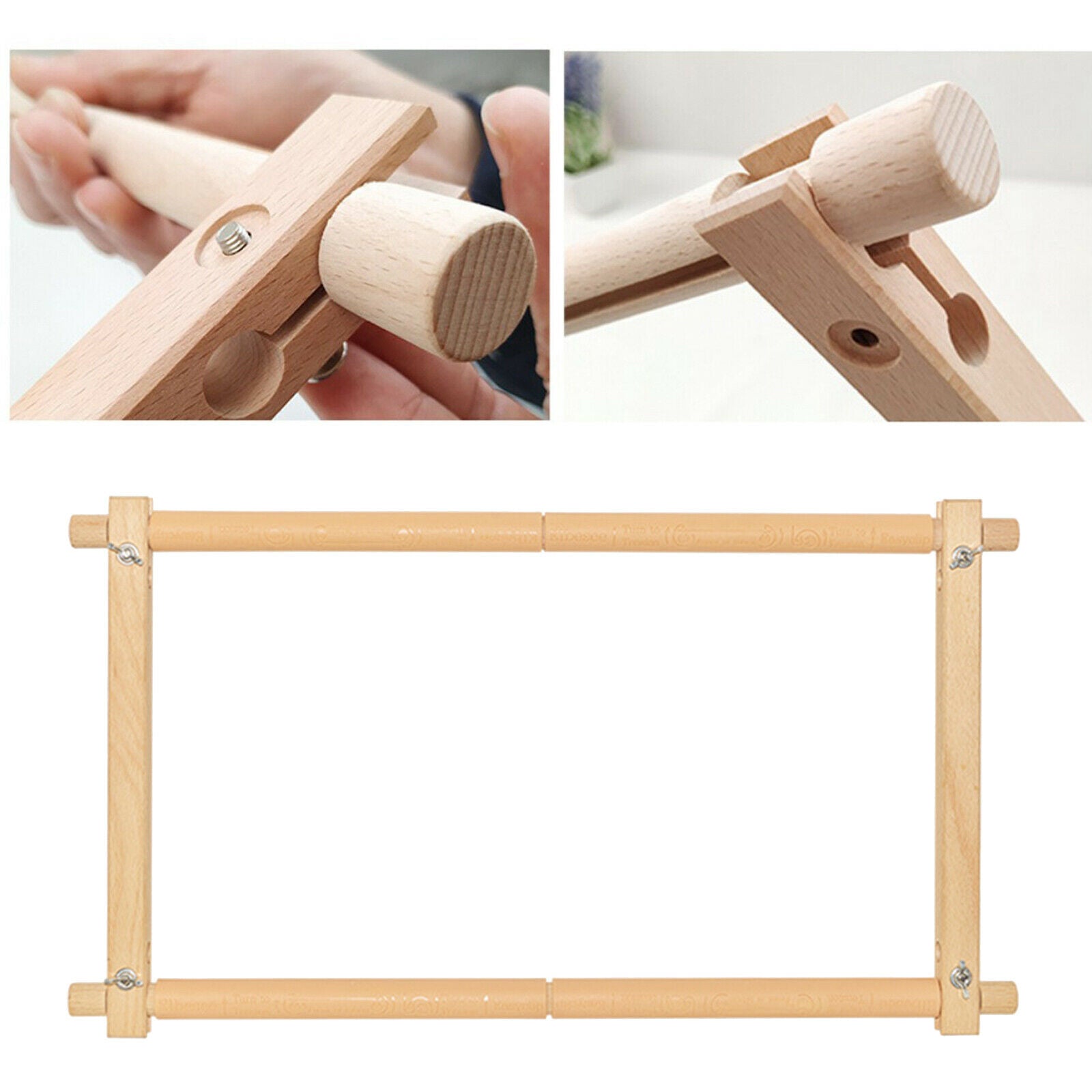 Tapestry Scroll Rectangle Embroidery Frame Cross Stitch DIY Sewing Tool