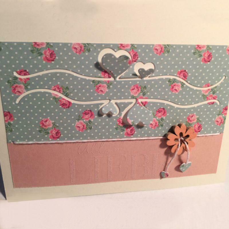 Love Heart Border Metal Cutting Dies Stencil DIY Scrapbooking Album Paper Card