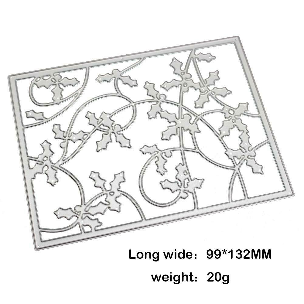 Retangle Leaves Metal Cutting Die Stencil Scrapbook Template Photo Craft @