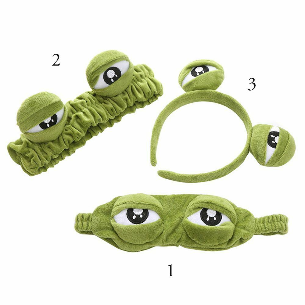 Washing Headband Funny Frog Hairband Makeup Wide-brimmed Elastic Hairbands