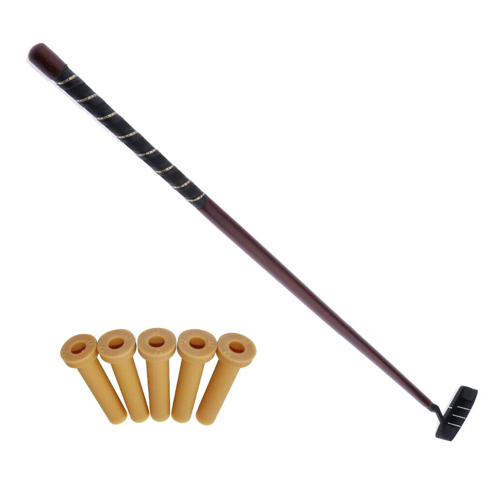 Wood Golf Putter Foldable Club Golfer Practice Putt Trainer Outdoor Golfing