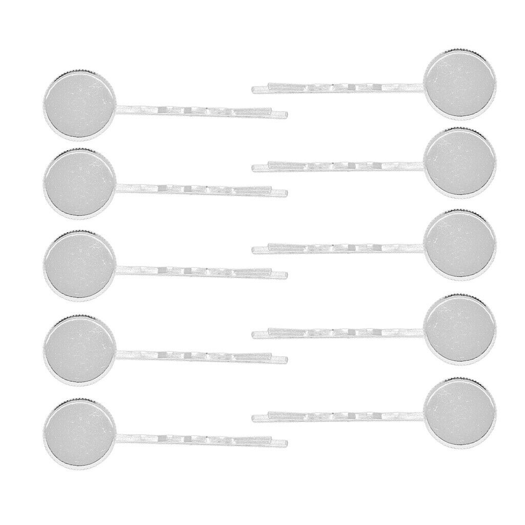 10 Pcs Hairpin Barrettes Hairpin Base Setting Cabochon Cameo Trays