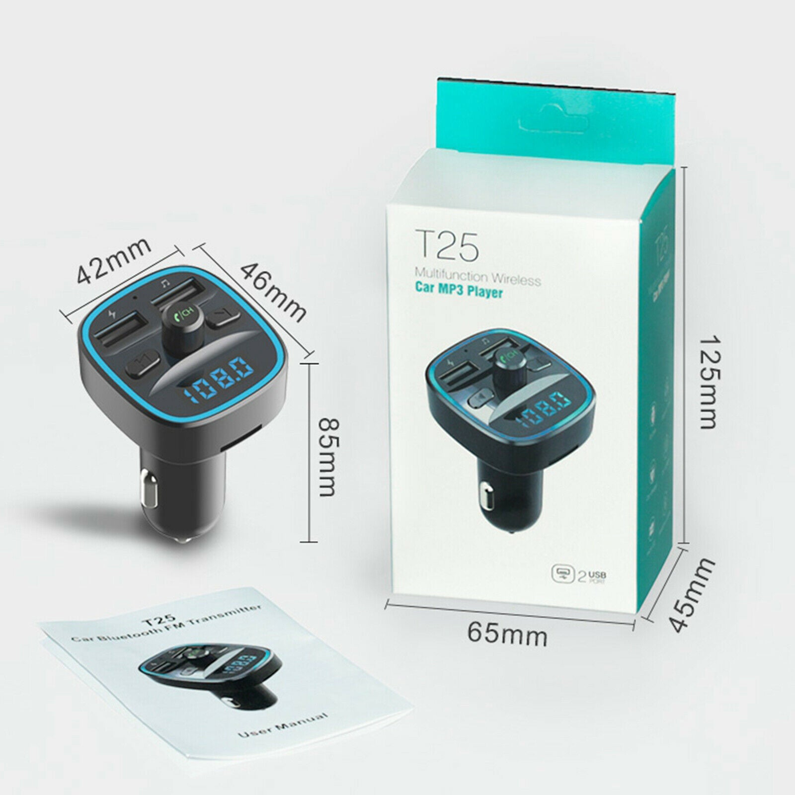 Wireless Car MP3 Player FM Transmitters Multifunction Hands-Free Calling