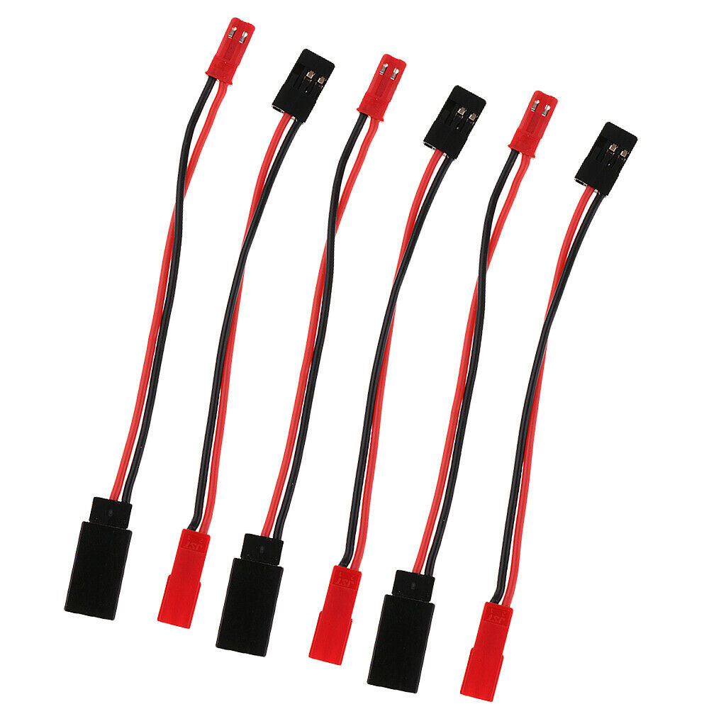 6 Pieces JST to JR Plug Female/Male Battery Charge Adapter Conversion Cable