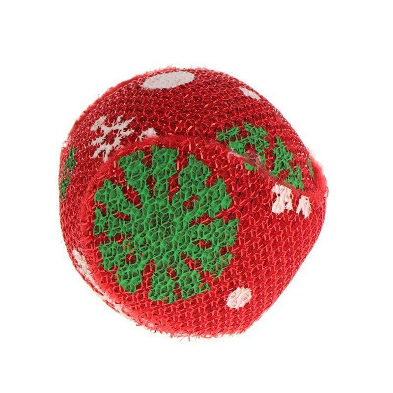 5pcs Cat Toys Christmas Ball Catnip Pets Kitten Teaser Interactive Funny Supply