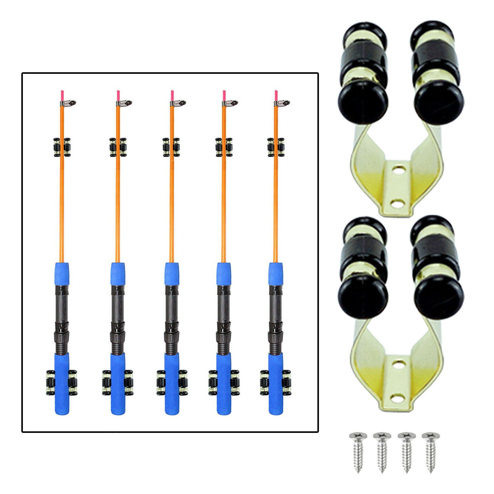 2pcs Fishing Pole Holder Clip Rack Rack with Screws for Fishing Accessories