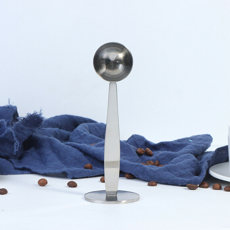 Dual-purpose Espresso Coffee Bean Spoon Measuring Scoop Coffee Tamper  LpC SJ