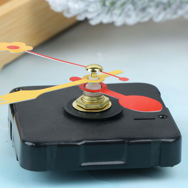 Cute Quartz Clock Movement Kit Spindle Mechanism Parts Flower Folk Spoon .l8
