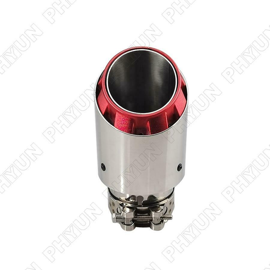 2.5'' In 3.5'' Out Car Exhaust Tip Tail Pipe Chrome Stainless Steel Universal
