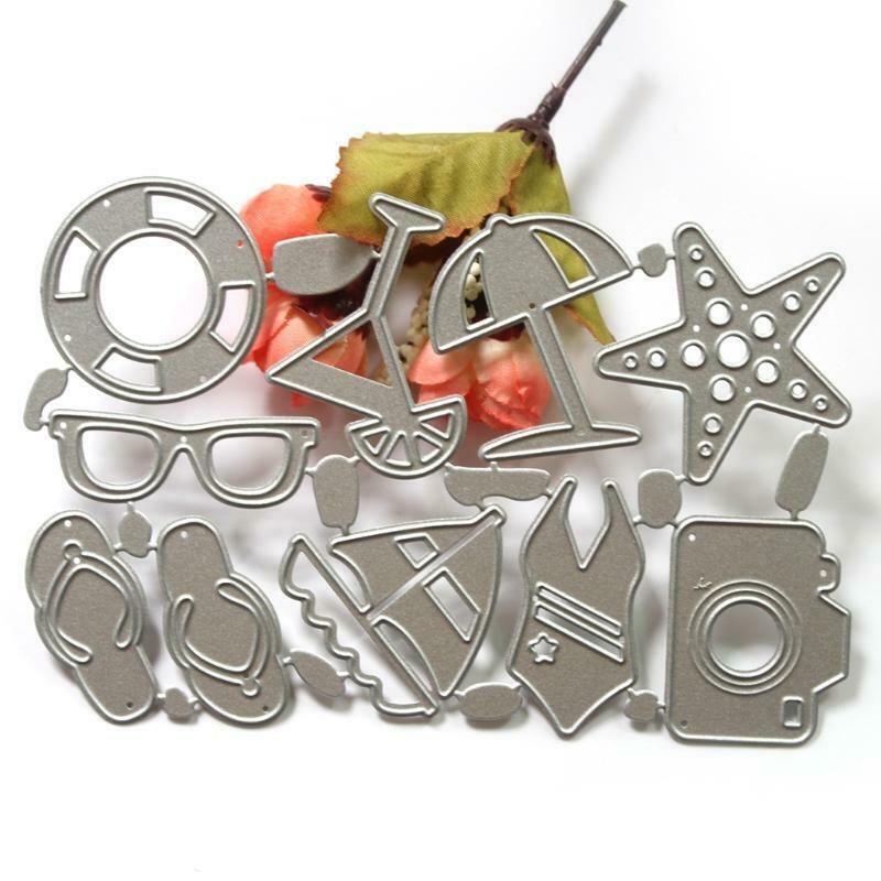 Travel Beach Metal Cutting Dies Stencil DIY Scrapbook Album Paper Card Templae