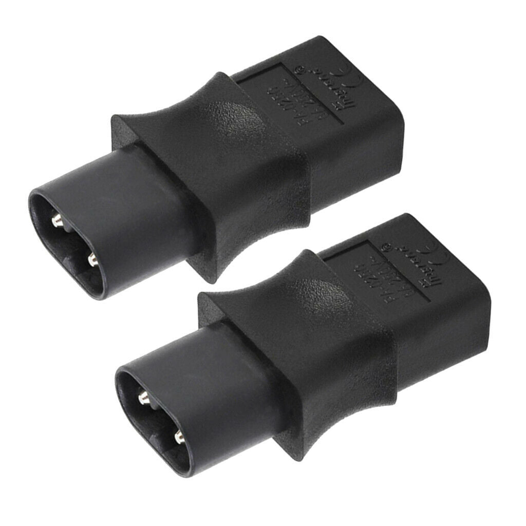 2X IEC 320 C8 Male to IEC 320 C9 2 Pin Female AC Adapter 6A /250V