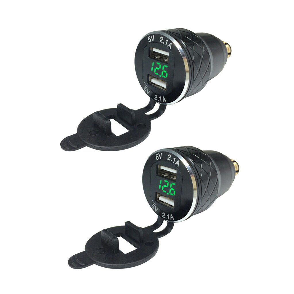 Motorcycle DIN Socket Hella to Dual USB Charger For BMW R1200GS 5V 4.2A 2x