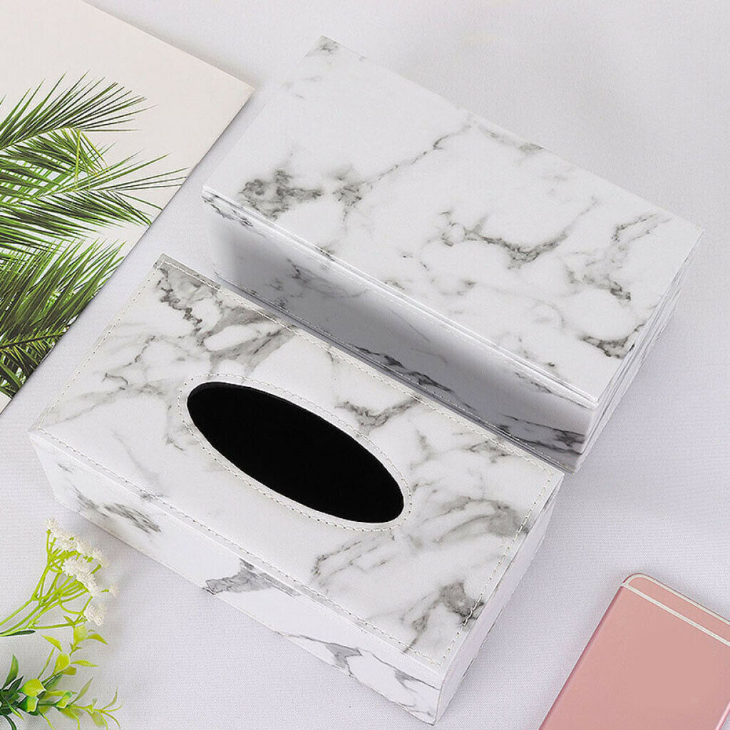 2x marble tissue box napkin holder tissue box cover holder desk box