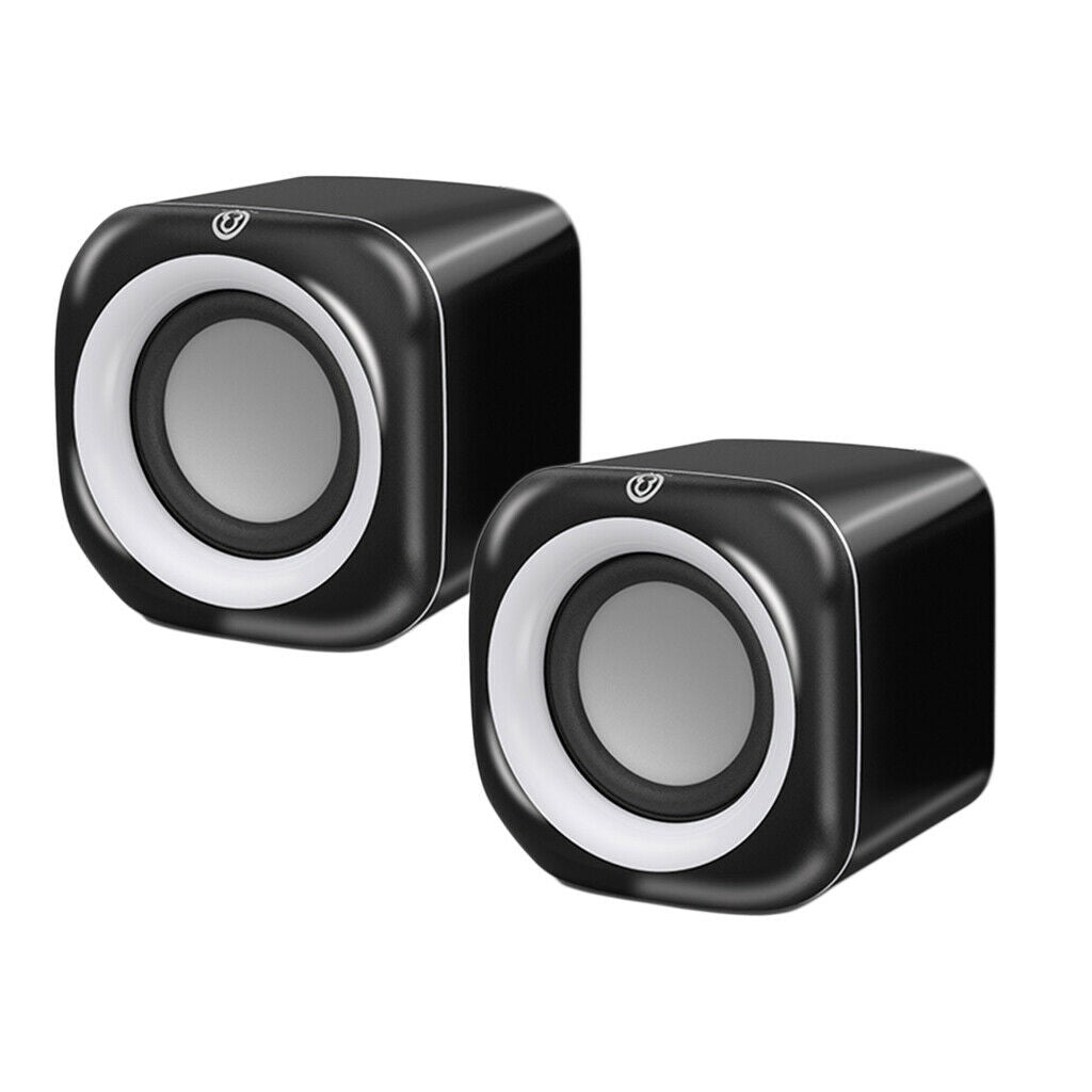Plastic 3.5mm Computer Speakers USB-Powered Volume Control Surround Sound