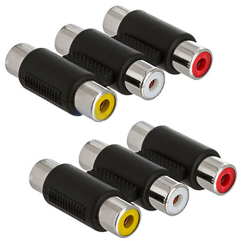 2x 3RCA AV Audio Video Female to Female Jack Coupler Extension Adapter Connector