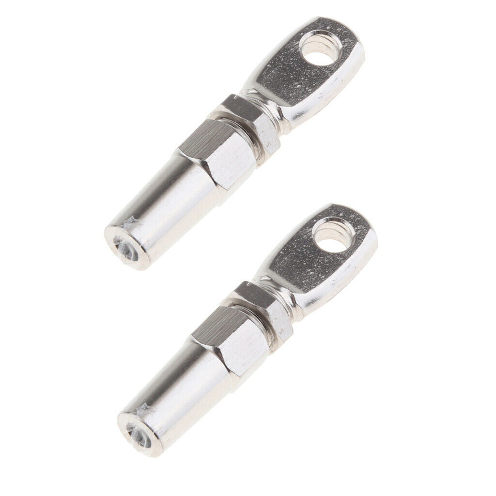 2 Pieces Wire Cable Fitting DIY Fitting Rigging Hardware Eye Rigging for 3mm