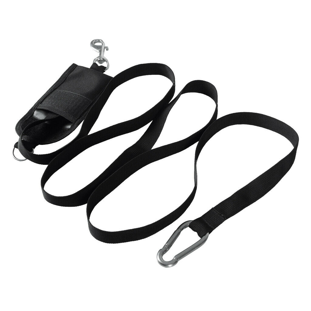 Nylon Scuba Diving Safety Stop Jon Line Webbing & Pouch Carabiner Bolt Snap