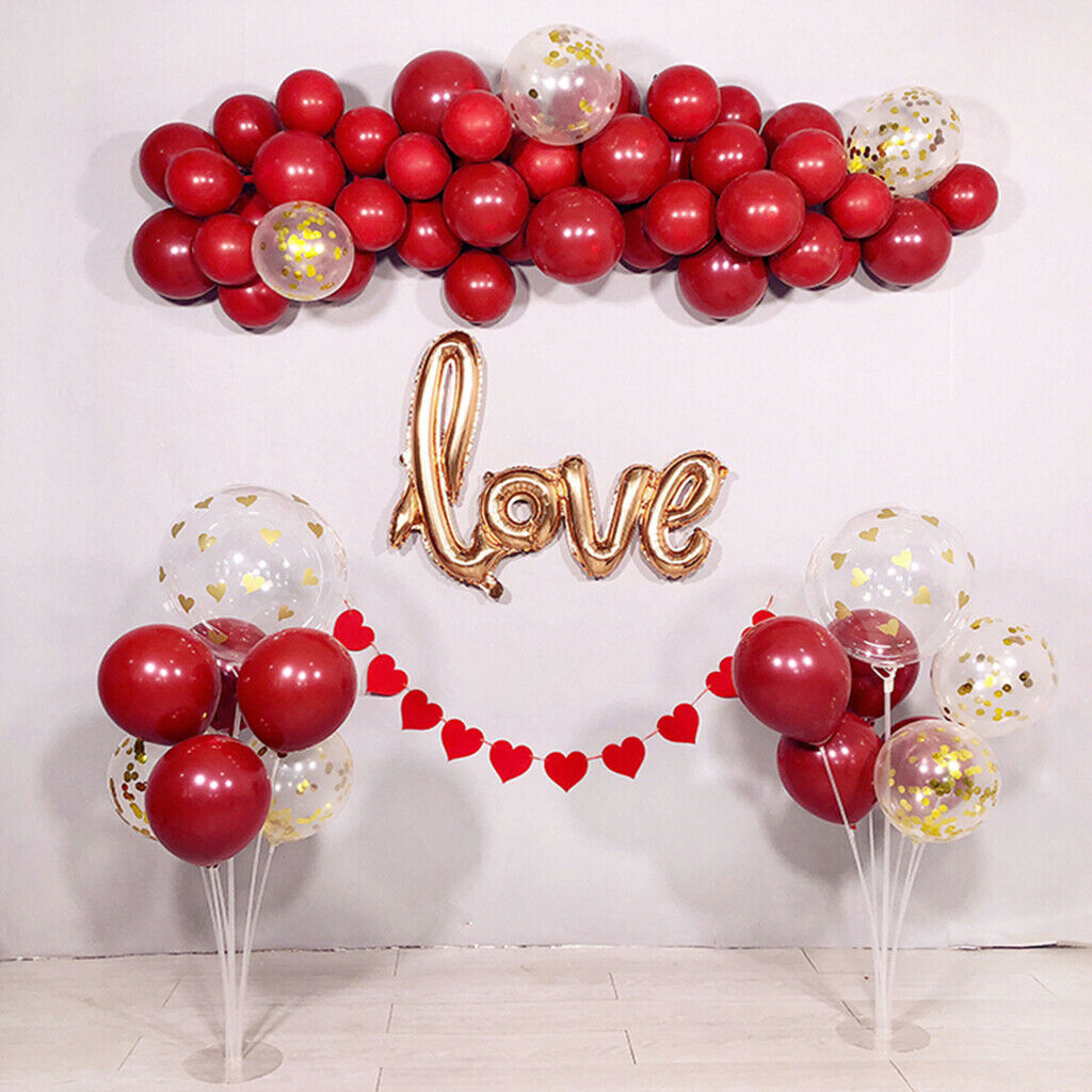 50 Pieces Romantic Latex Balloon Photo Props Wedding Birthday Red Decor