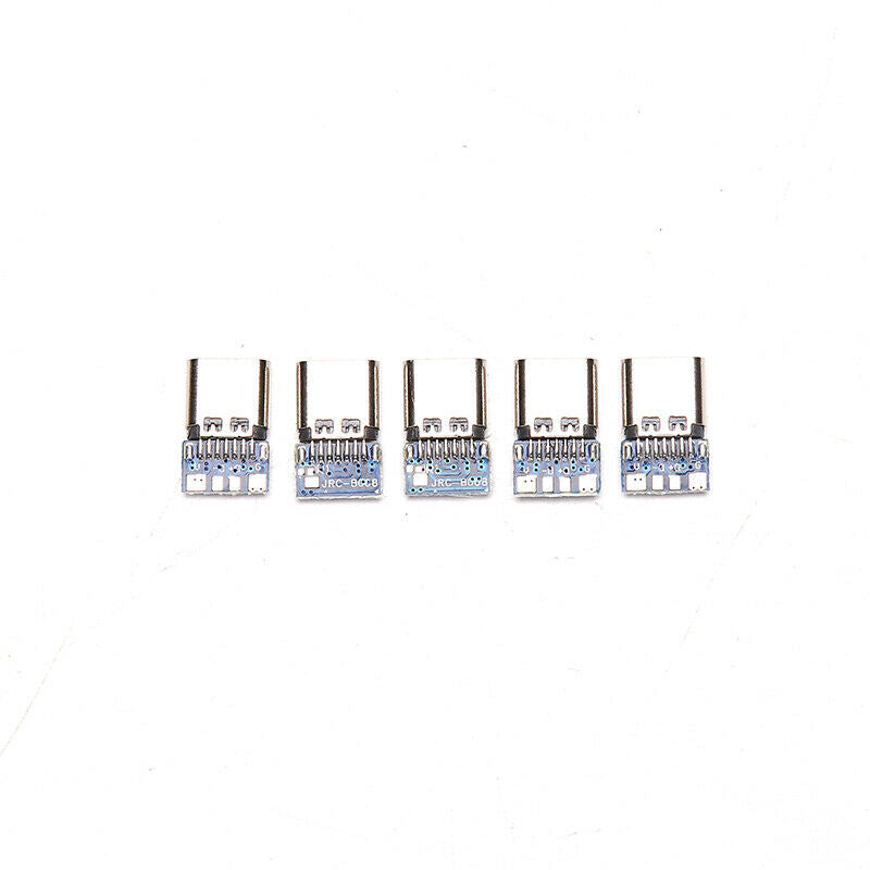 5PCS Type C Connector 14 Pin Female Socket receptacle Through Holes PCBBDAU