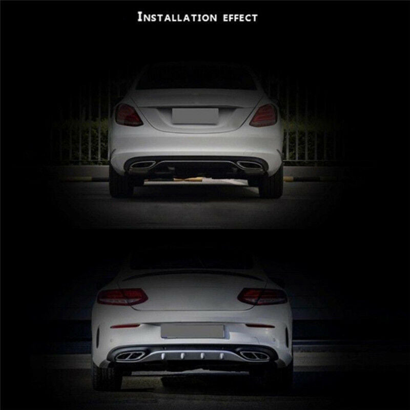 2*Car Exhaust Pipe Tail Cover Trim For Mercedes Benz ABCE Class CLA GLC GLSADD