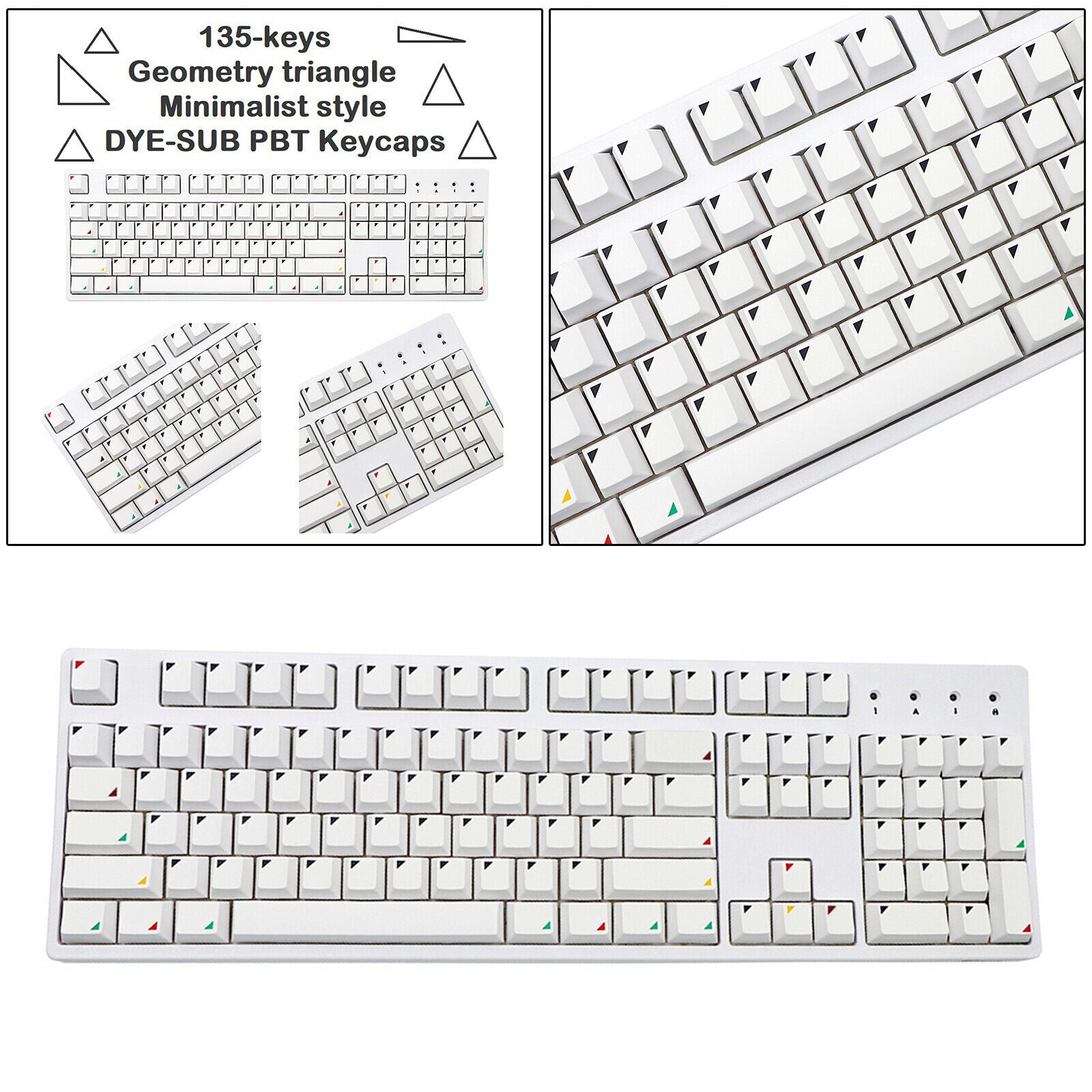 135-Key PBT Minimalist Theme Keycaps DIY Parts for Cherry 72 87 keys Gaming