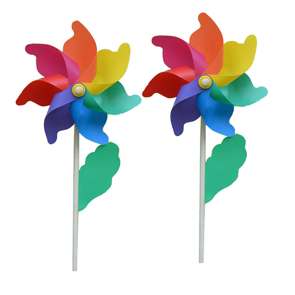 2X 56cm Height Windmills Wind Spinner Outdoor Lawn Field Yard Park Ornament