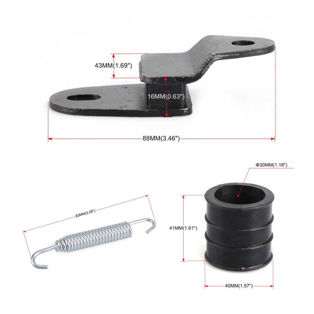 Exhaust Bracket with Cylinder Spring&Washer Suitable for Yamaha 87-06 YFZ350