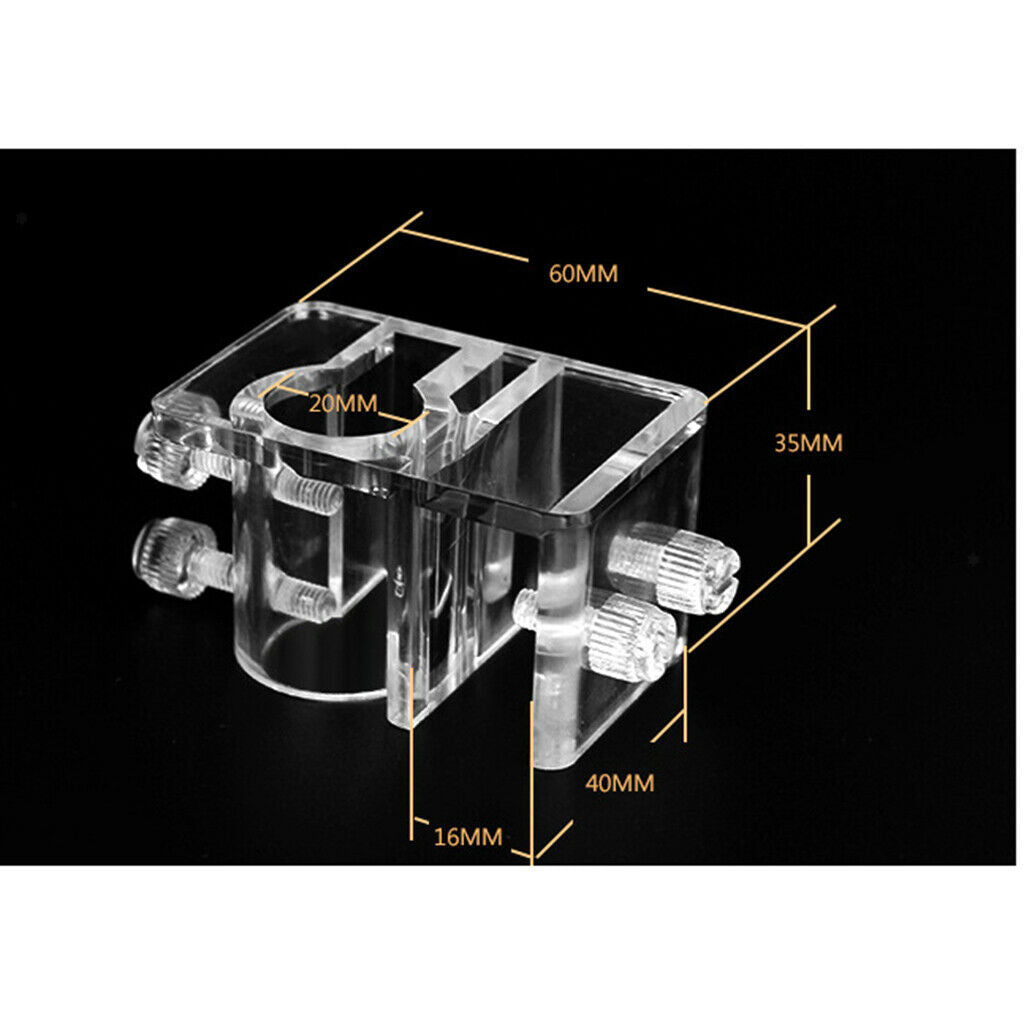Acrylic Clear Pipe Clip Clamp Holder Outflow Tube For Fish Tank Supplies