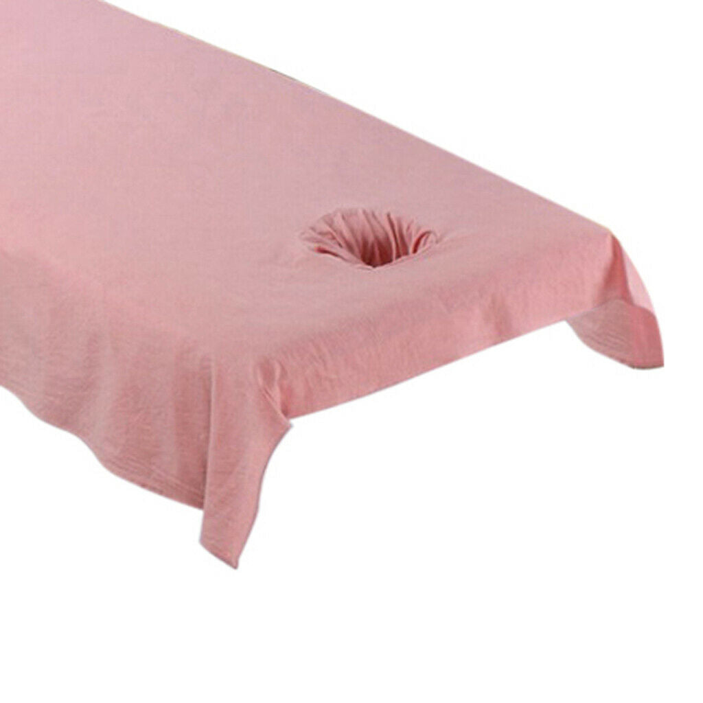 Washable Cotton Acupuncture Massage Table Bed Fitted Pad Cover Sheet Pink