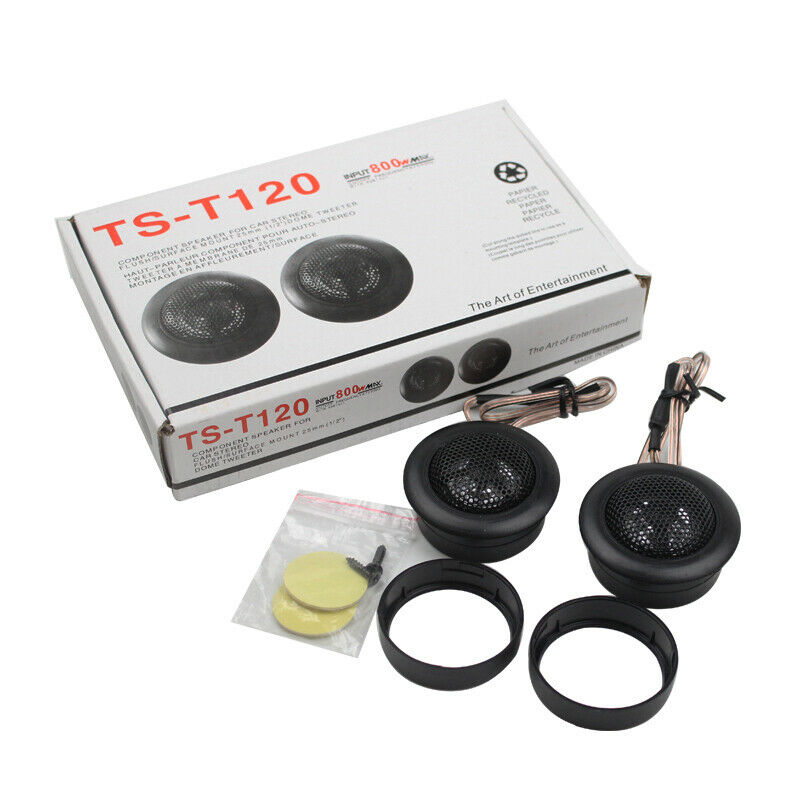 TS-T120 800W 7/8" Component Dome Car Audio Stereo Tweeter Speaker Systems New