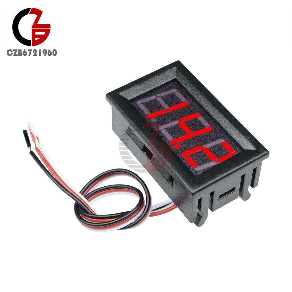 Red 3 Wire 0.56" DC 4.5-30V LED 3 Bit Digital Voltmeter Panel Accurate Meter