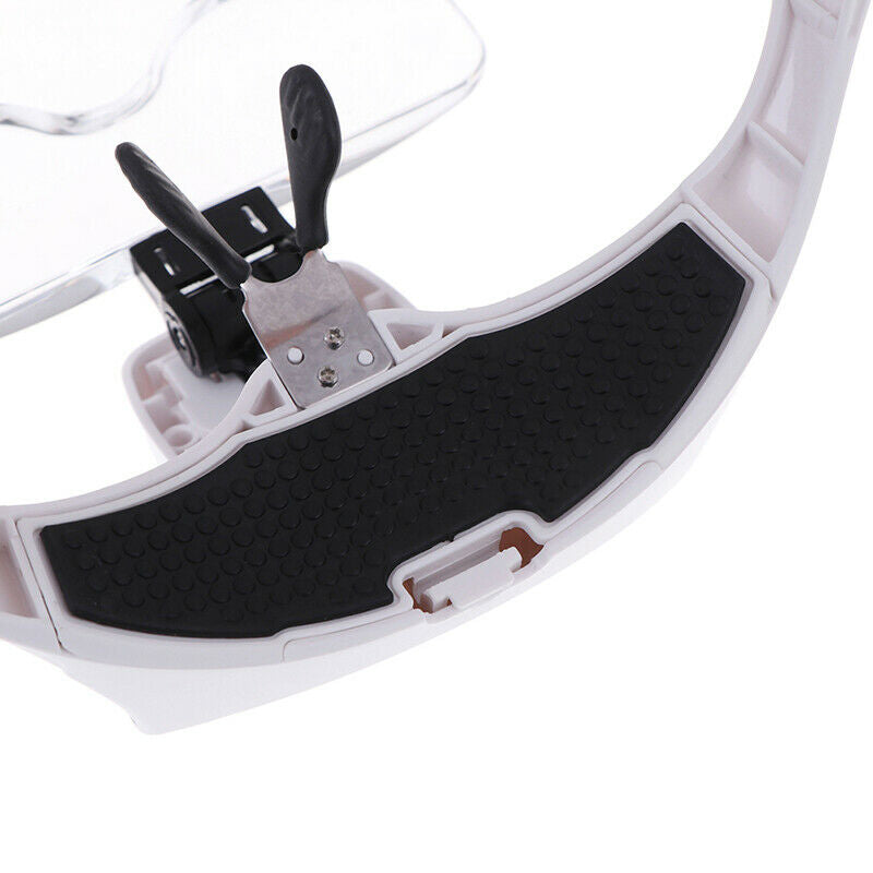 Magnifying Glass Lens LED Light Lamp Visor Head Loupe Jeweler Headband Magnif DD