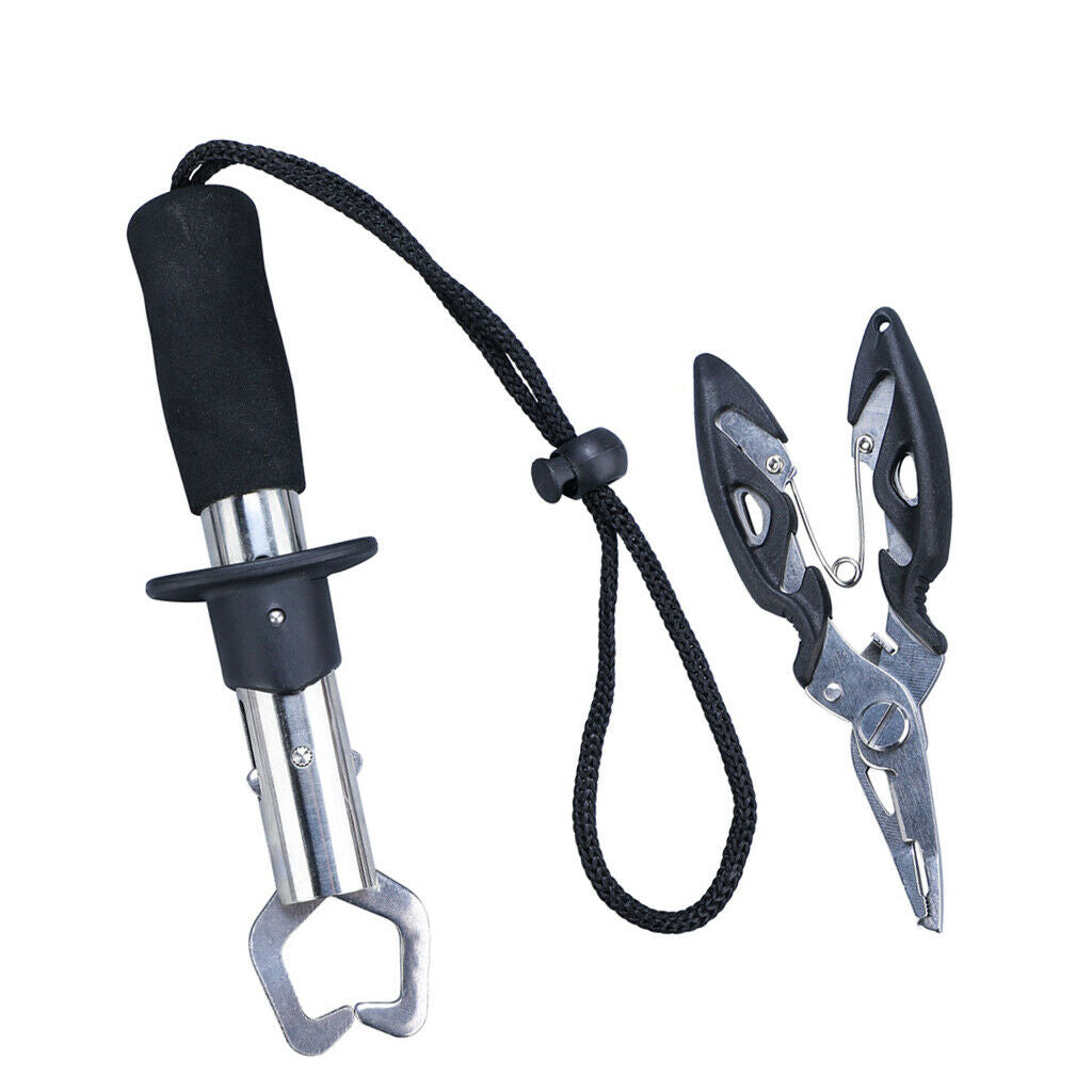 Hook Remover Fishing Plier Scissor & Gripper Tackle Clamp Grabber Tool