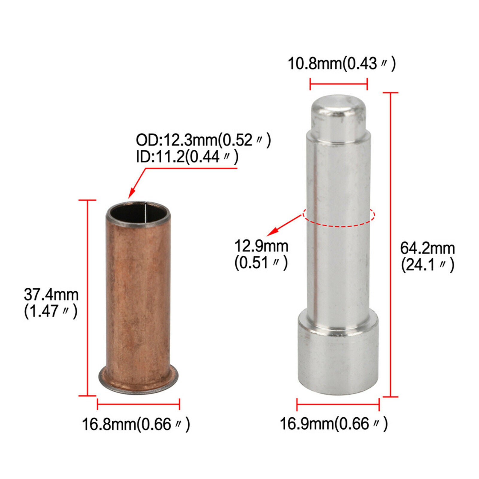 Door Hinge Bushing Pin Liners for Jeep Wrangler JKU 2009 2010 2015 2016 2017