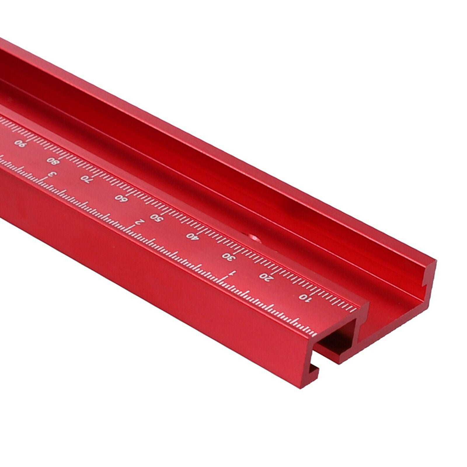 T-Slot Miter Track Slot Woodworking Tool 45 Type Aluminum Alloy Red 500mm