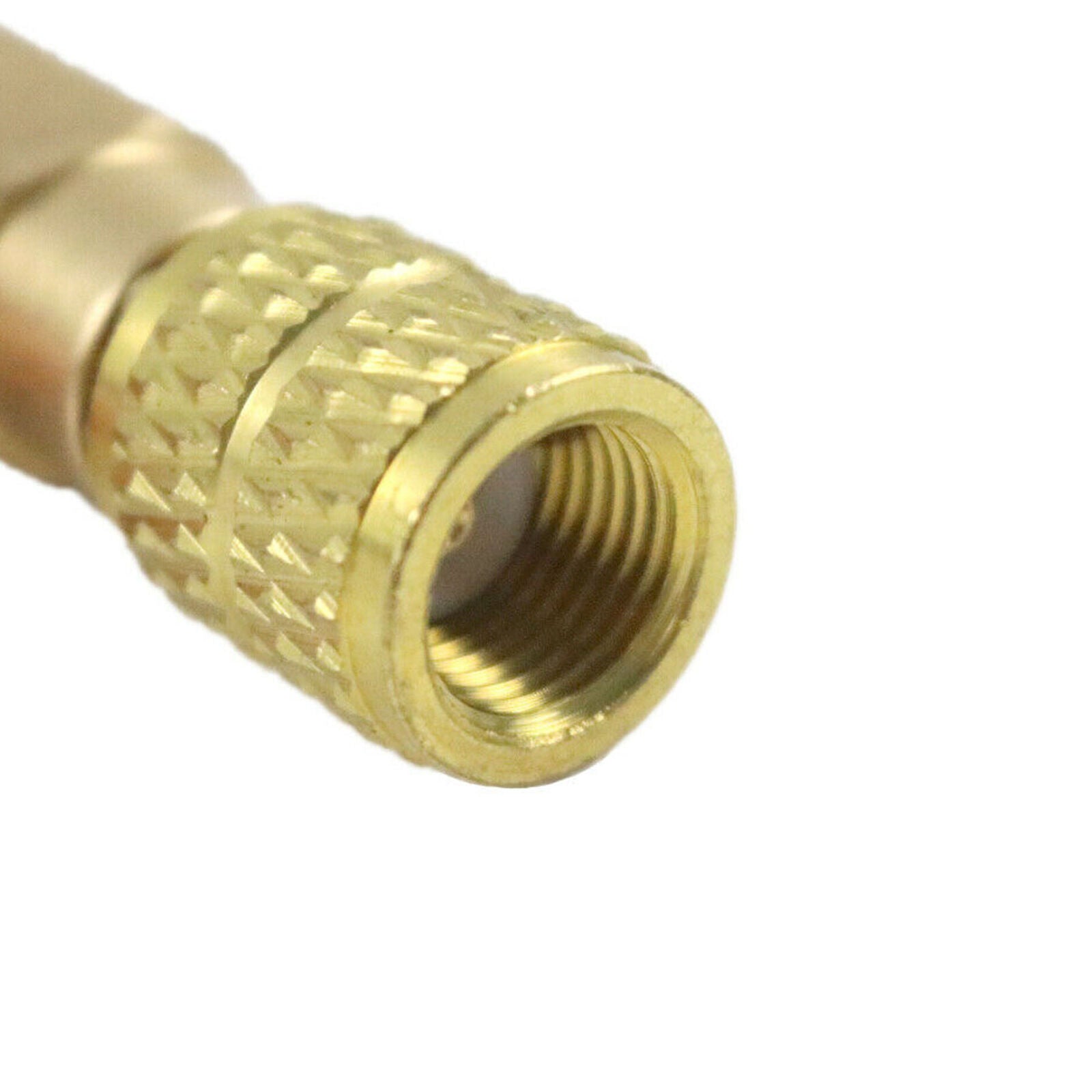 1Pc R410A 1/4"-5/16" Copper Flow Control Valve For Refrigerant Charging Hose Red