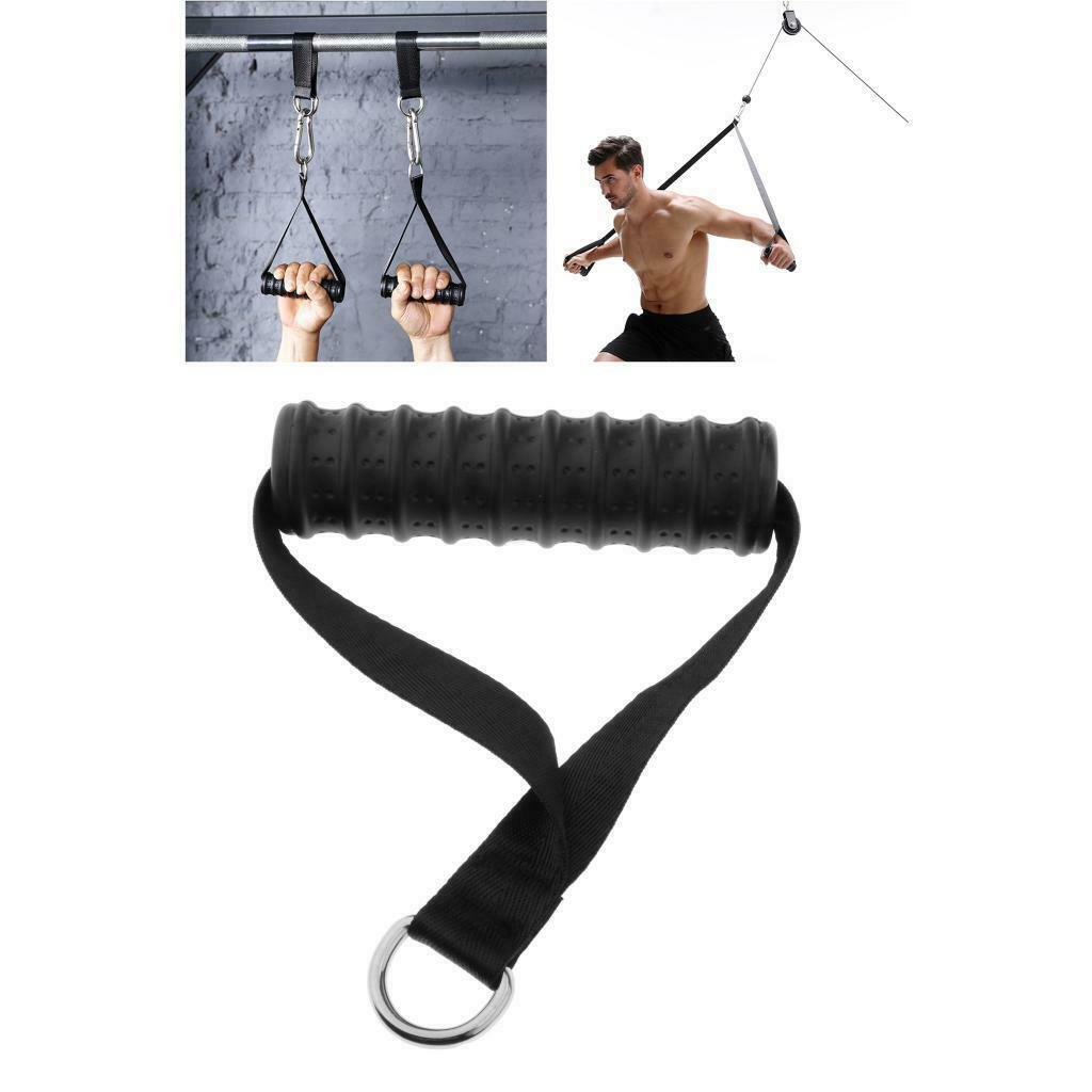 Anti-Slip Resistance Band Handles Grips Fitness Strap Heavy Duty Cable Machine,