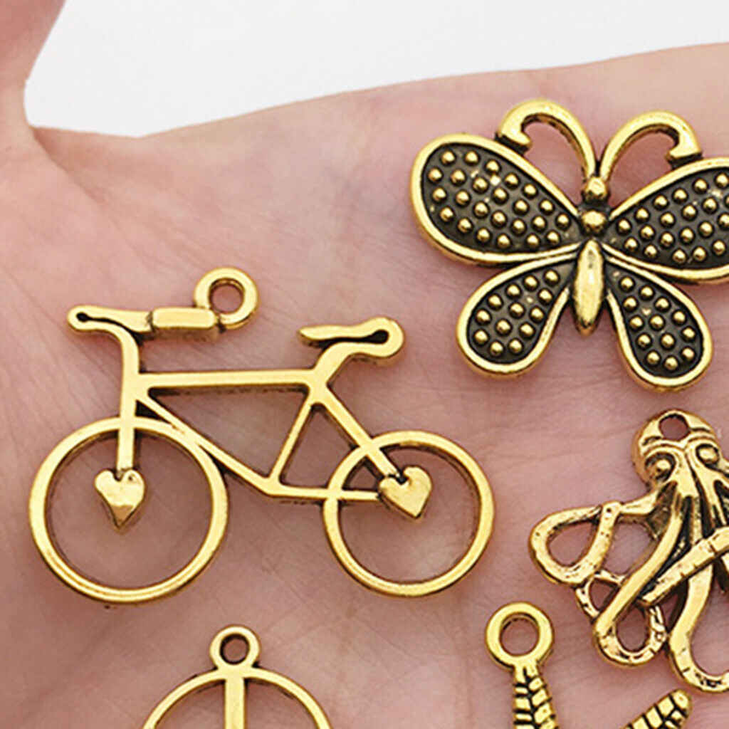 100Pcs Mixed Shape Animals Pendant Charms Owl Charms Pendants for Bracelet