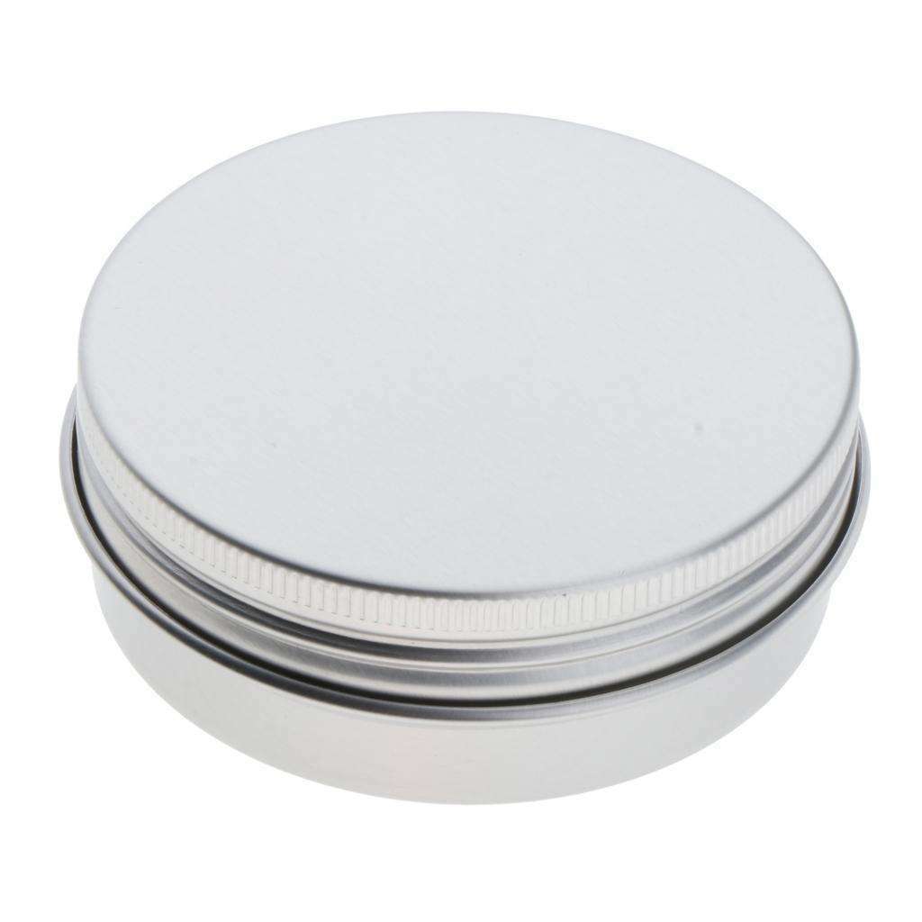 10x Round Aluminum Tins Lotion Wax Storage Jars Salves Containers Cans Case