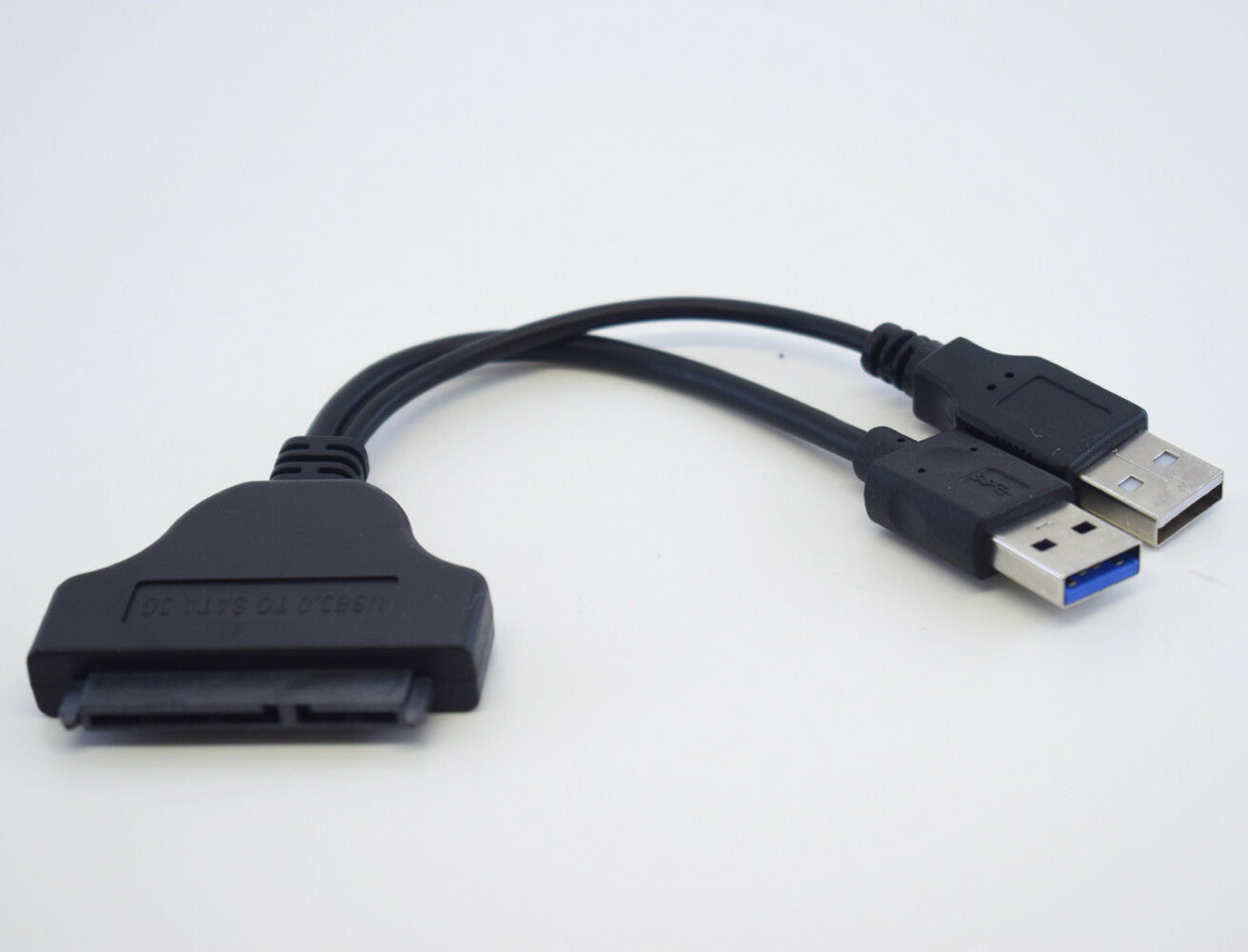 1pc 0.16m USB 3.0 A Male + USB 2.0 A Male To SATA 3Gbps Y Splitter Adapter Cable