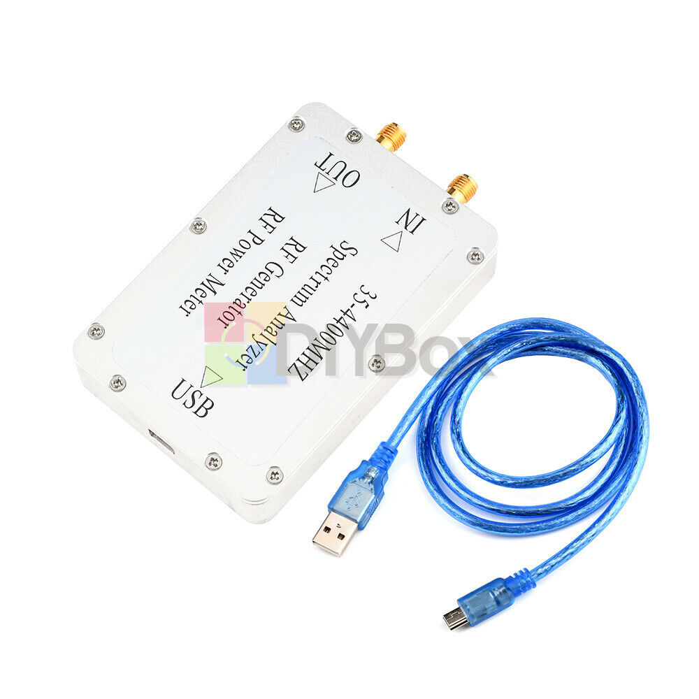 Spectrum Analyzer  Sweep Signal Source 35-4400MHz RF Power Meter CNC Shell