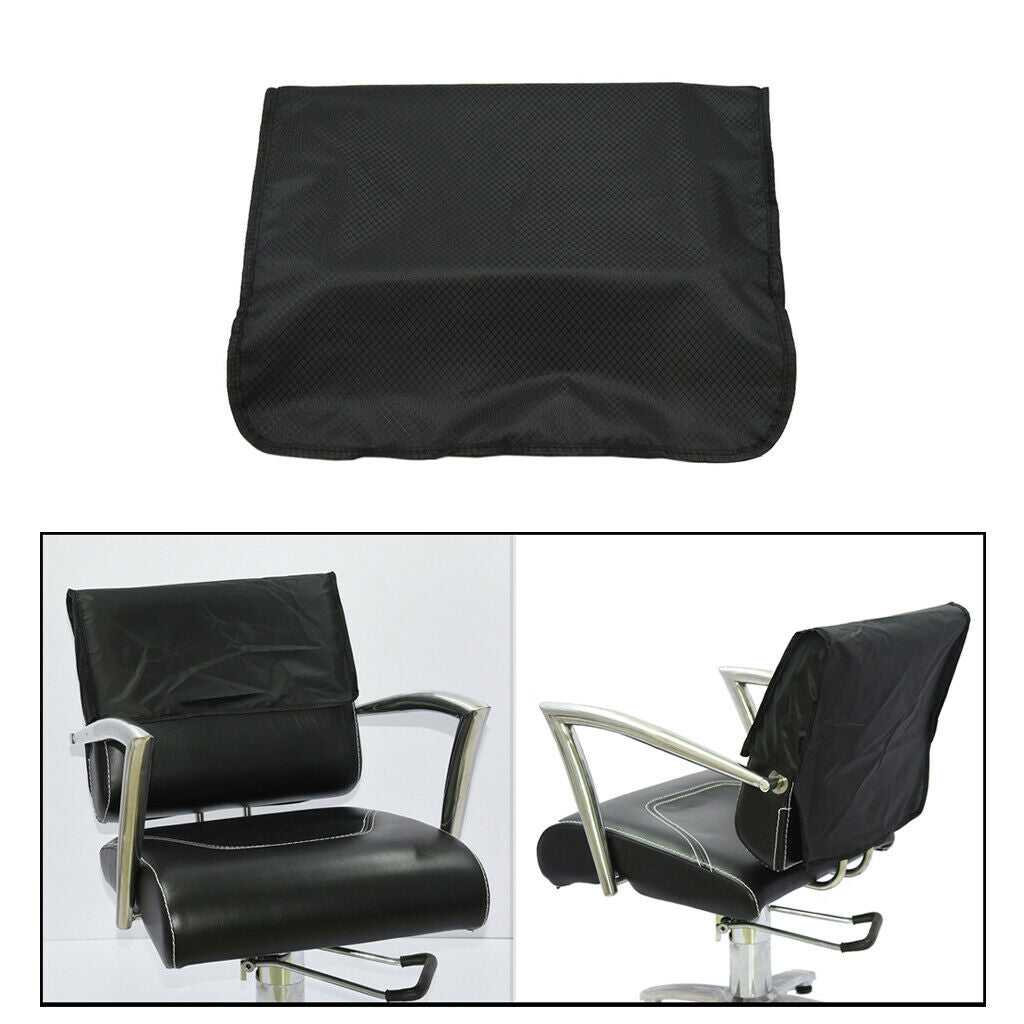 1×Chair Back Cover For Back of Chair In Hairdressing Hair Salons 48 x 43cm Black