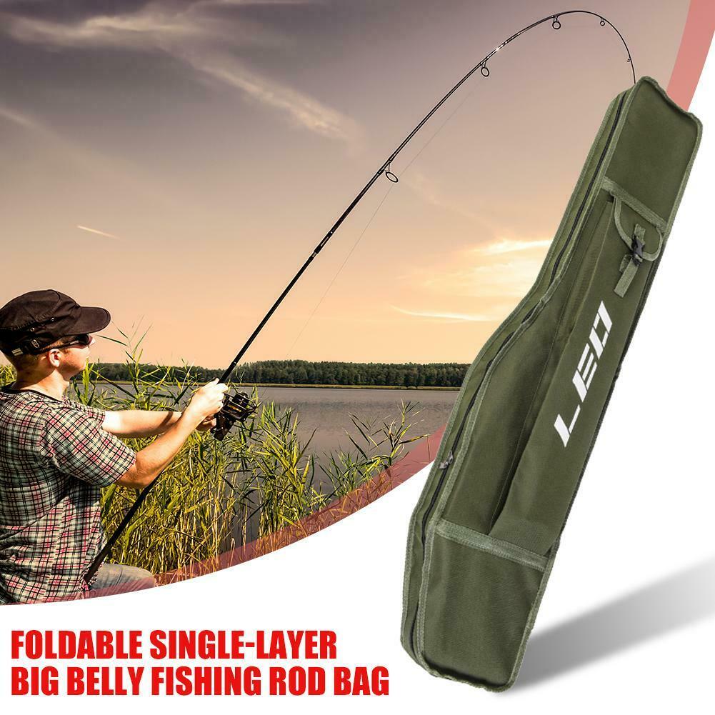 1pc 1.2m Foldable Portable Single Layer Big Belly Fishing Rod Storage Pack @