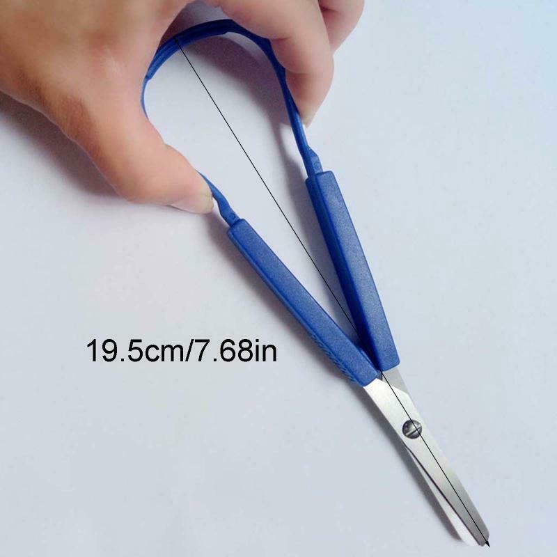 6pcs Colorful Loop Scissors for Kids Easy Grip Self-Opening Scissor Safety Cut